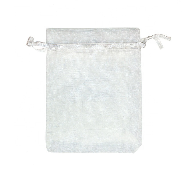 Bolsas de tela de organza transparente personalizadas, perfectas para regalos, bodas y empaques de joyer&iacute;a.