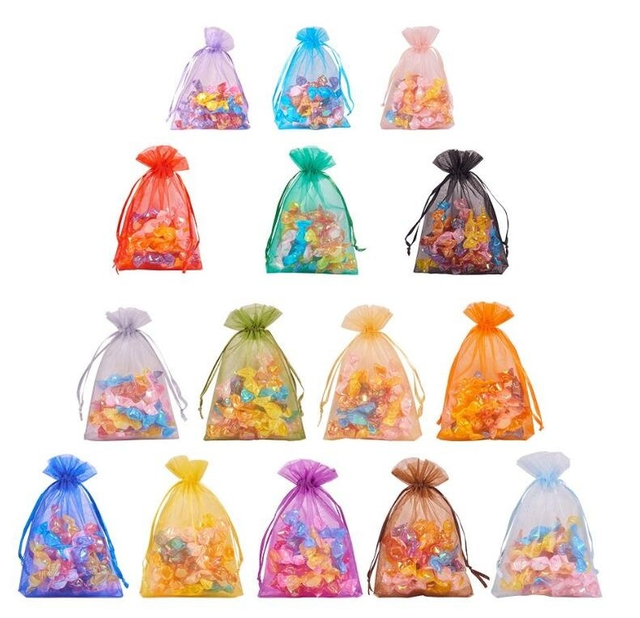 China Supply Sheer Organza Fabric Bags Perfect for Gifts, Weddings And Jewelry Packaging.
