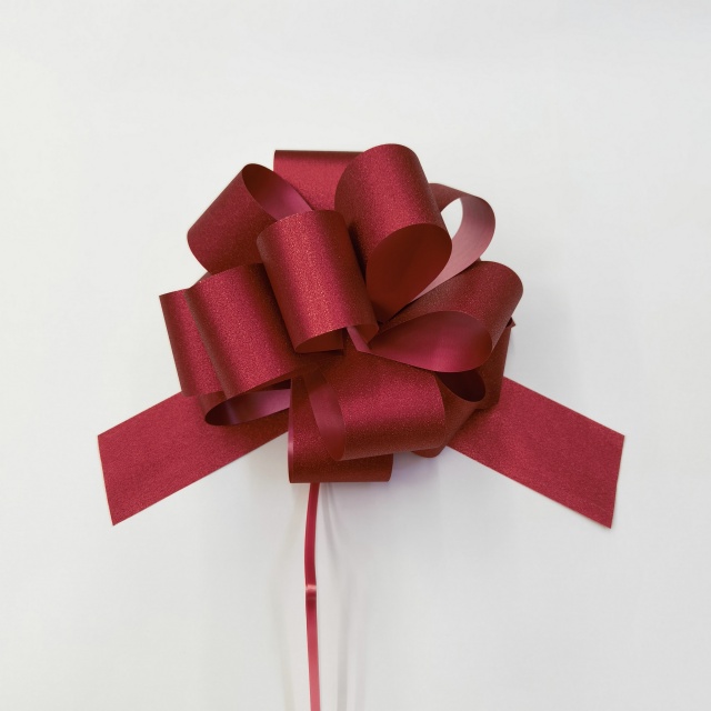 Packvips 50mm Glitter Pom Bows with Full Sparkle Coverage for Eye-catching Gifts.
