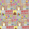 Premium glossy art paper featuring colorful birthday themes and celebration patterns for festive gift wrapping.
