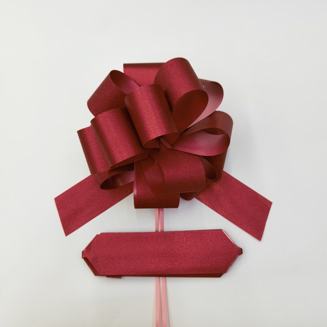 Packvips 50mm Glitter Pom Bows with Full Sparkle Coverage for Eye-catching Gifts.