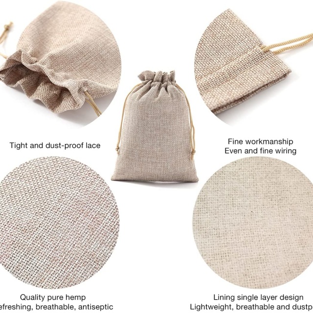 China Reusable Fabric Bags Made From Natural Materials for Sustainable Gift Packaging.