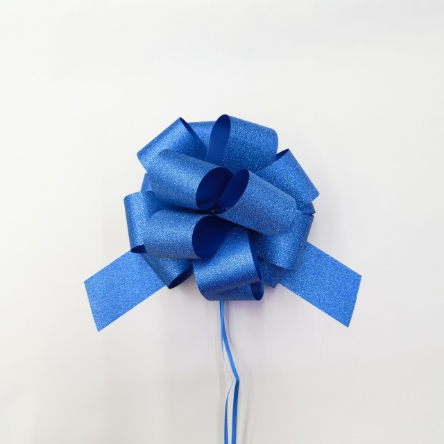 Packvips 50mm Glitter Pom Bows with Full Sparkle Coverage for Eye-catching Gifts.