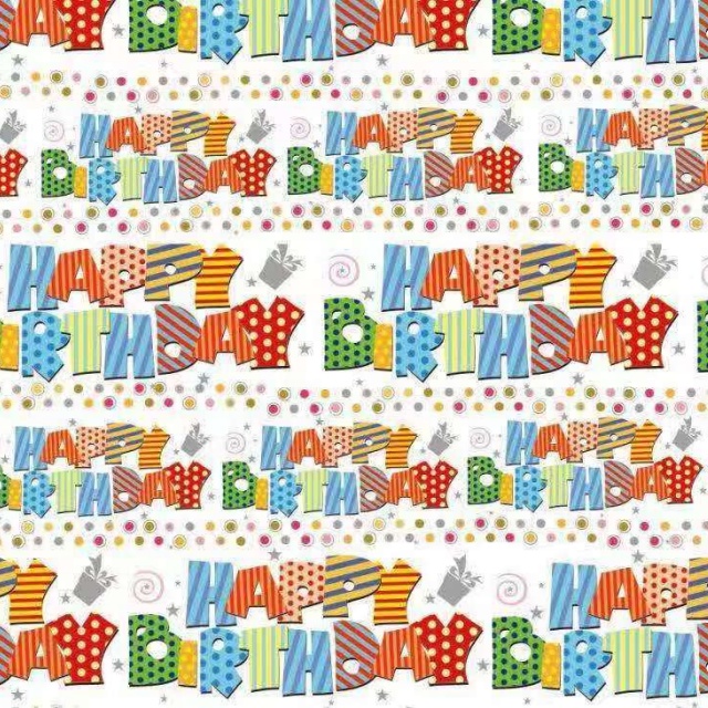 Premium glossy art paper featuring colorful birthday themes and celebration patterns for festive gift wrapping.
