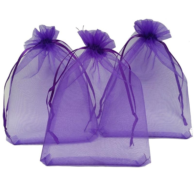 China Manufactory Sheer Organza Fabric Bags Perfect for Gifts, Weddings And Jewelry Packaging.