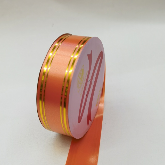 Elegant Ribbons Featuring Precise Gold Edge Trimming for Luxury Packaging And Special Occasions.