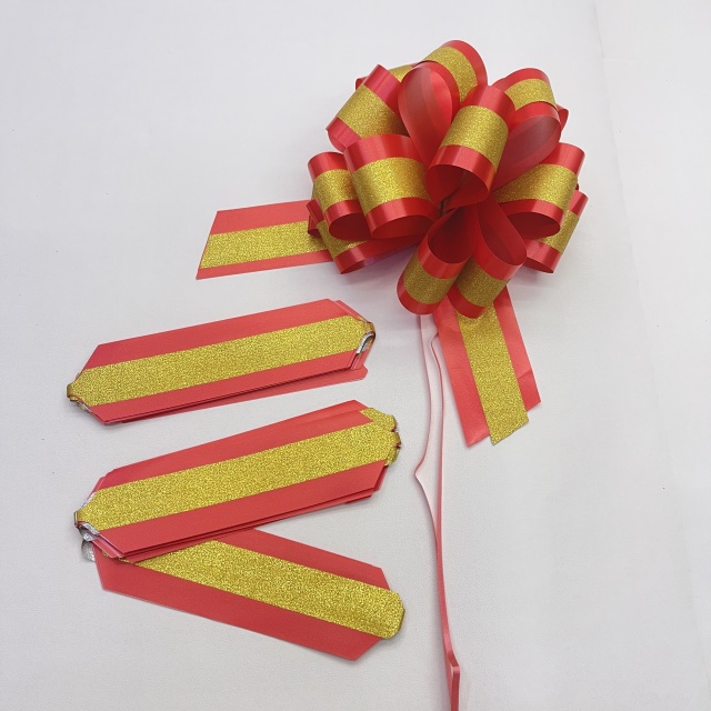 50mm Double-layer Glitter Pom Bows for Premium Sparkling Gift Decorations.