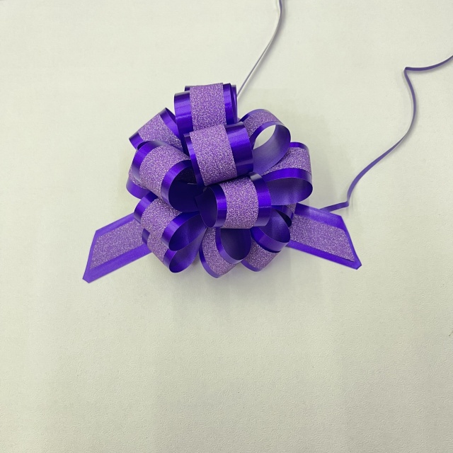 China Supply Sparkling Double-layer Glitter Pom Bows for Dazzling Gift Decorations.