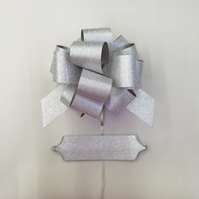 Packvips 50mm Glitter Pom Bows with Full Sparkle Coverage for Eye-catching Gifts.