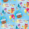 Premium glossy art paper featuring colorful birthday themes and celebration patterns for festive gift wrapping.