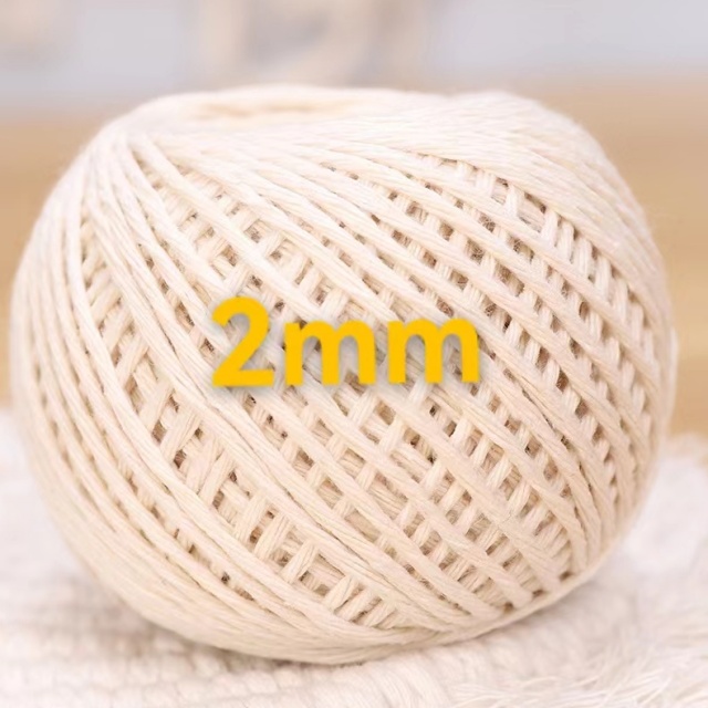 Soft natural cotton twine for eco-friendly packaging, gift wrapping, and crafts.