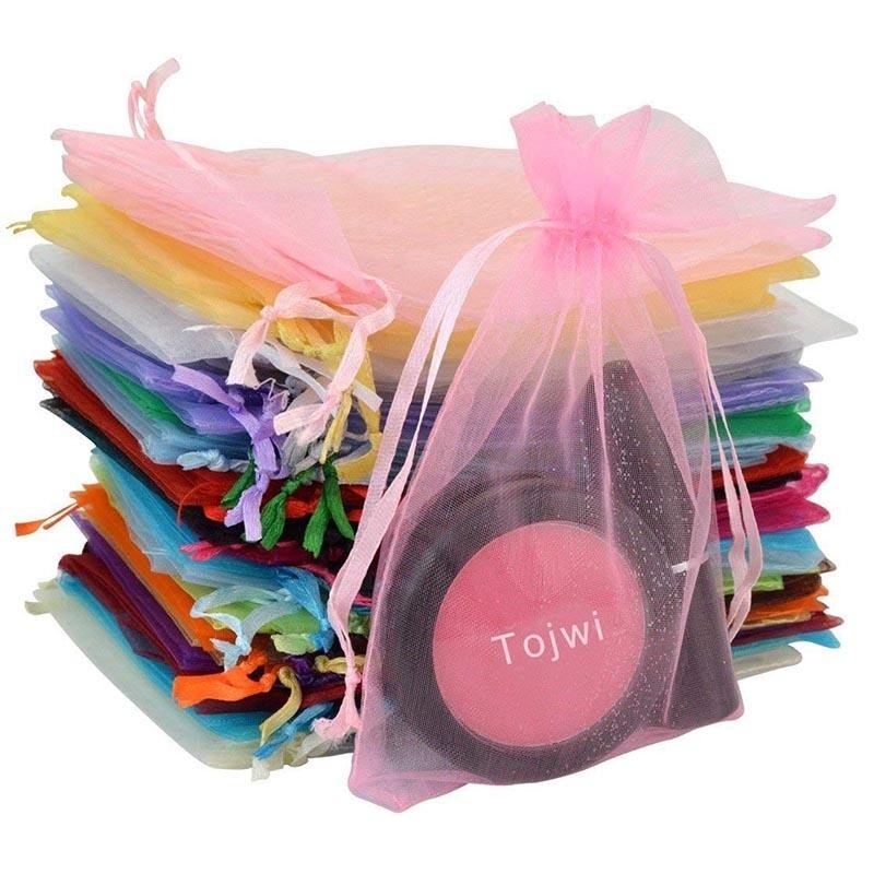Sheer Organza Fabric Bags Perfect for Gifts, Weddings And Jewelry Packaging.