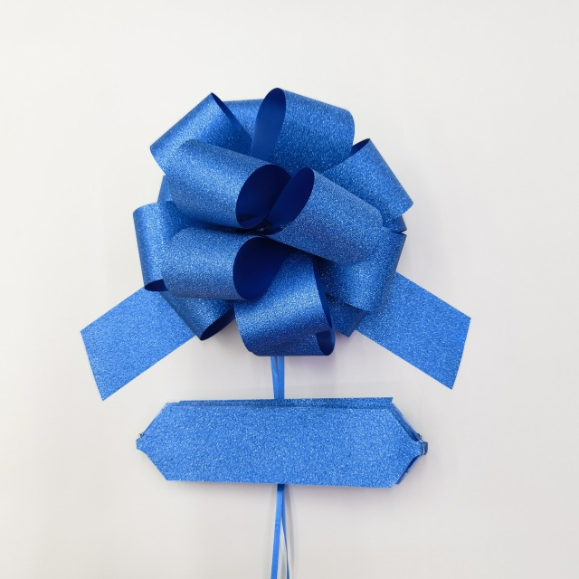 50mm Glitter Pom Bows with Full Sparkle Coverage for Eye-catching Gifts.