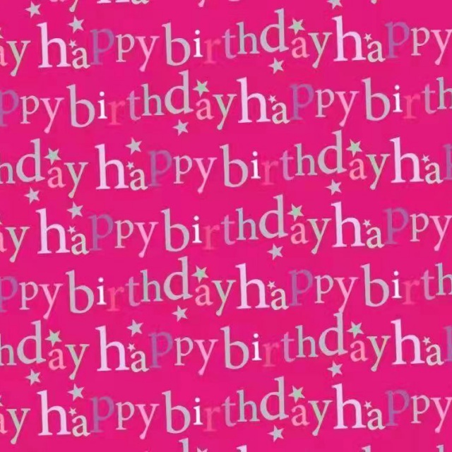 Premium glossy art paper featuring colorful birthday themes and celebration patterns for festive gift wrapping.