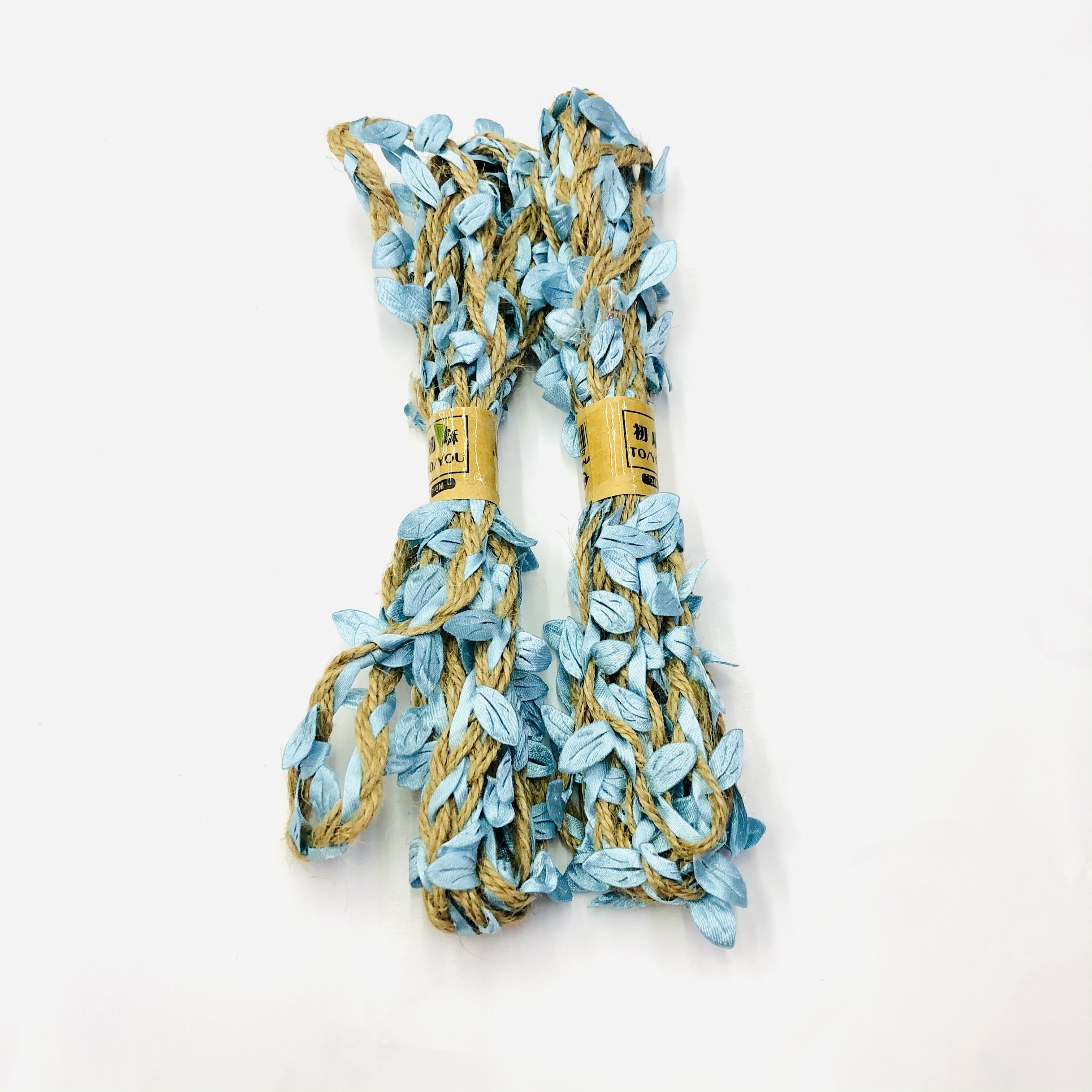 Vibrant Leaf-patterned Hemp Rope for Decorative Crafts And Sustainable Packaging.