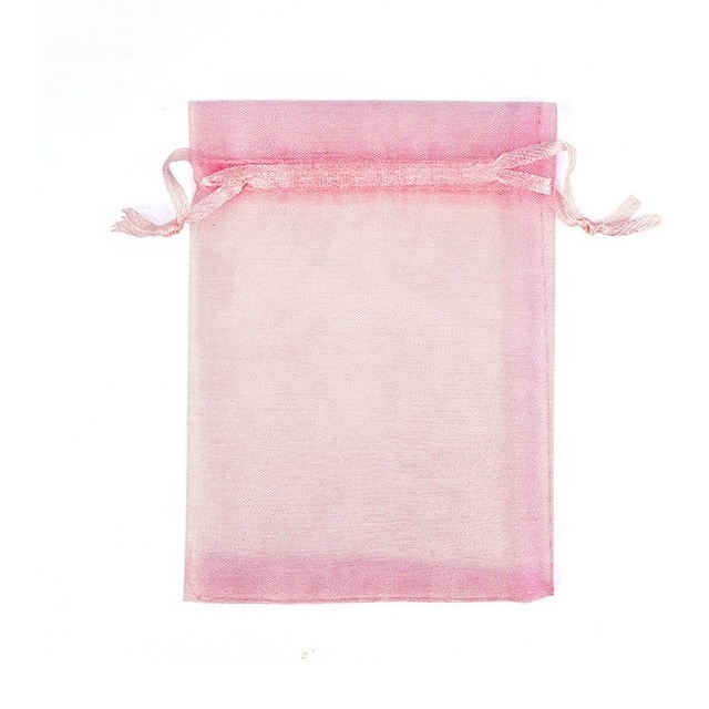 Bolsas de tela de organza transparente personalizadas, perfectas para regalos, bodas y empaques de joyer&iacute;a.