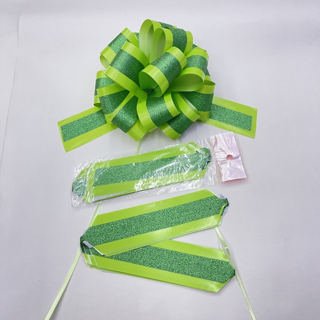 Sparkling Double-layer Glitter Pom Bows for Dazzling Gift Decorations.