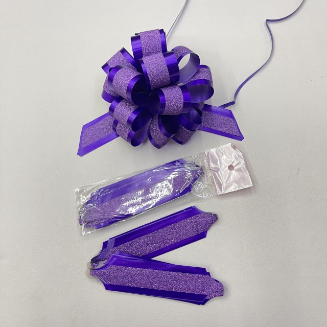 Sparkling Double-layer Glitter Pom Bows for Dazzling Gift Decorations.