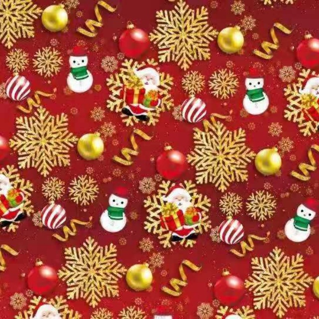 Premium Glossy Art Paper with Christmas Designs, Perfect for Festive Gift Wrapping And Holiday Packaging.