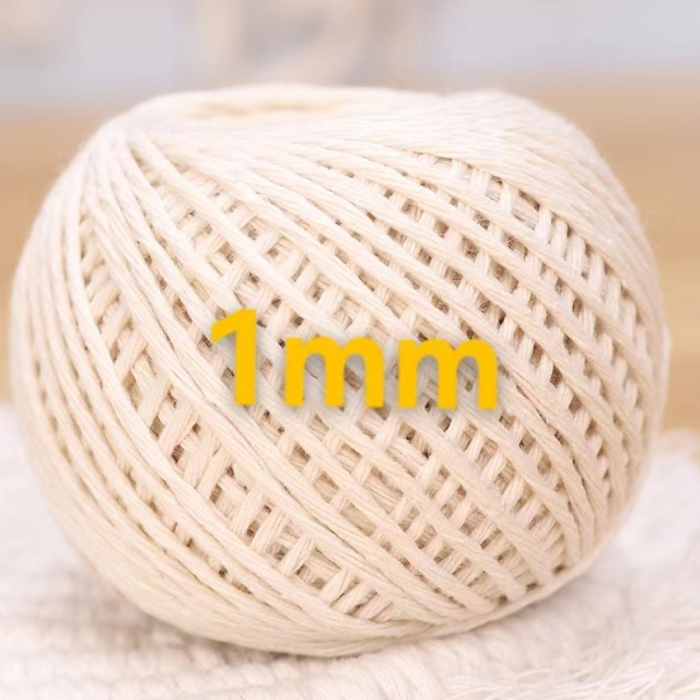 Soft natural cotton twine for eco-friendly packaging, gift wrapping, and crafts.