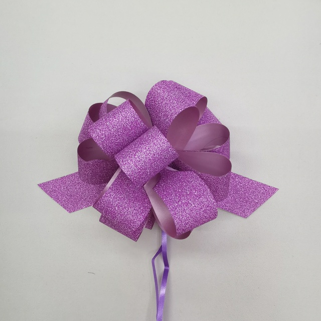 Packvips 32mm Glitter Pom Bows with Full Sparkle Coverage for Eye-catching Gifts.