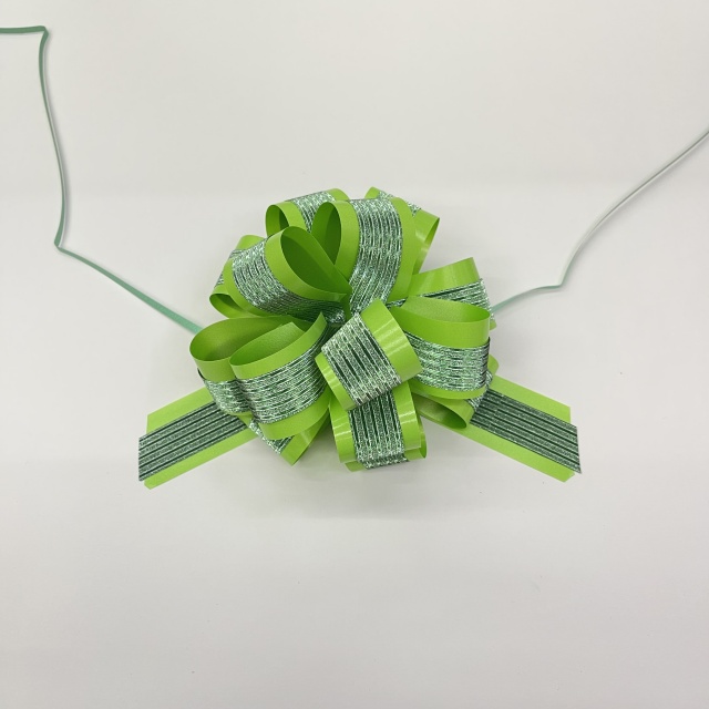 China Supplier Dimensional Striped Double-layer Pom Bows for Luxurious Gift Presentations.
