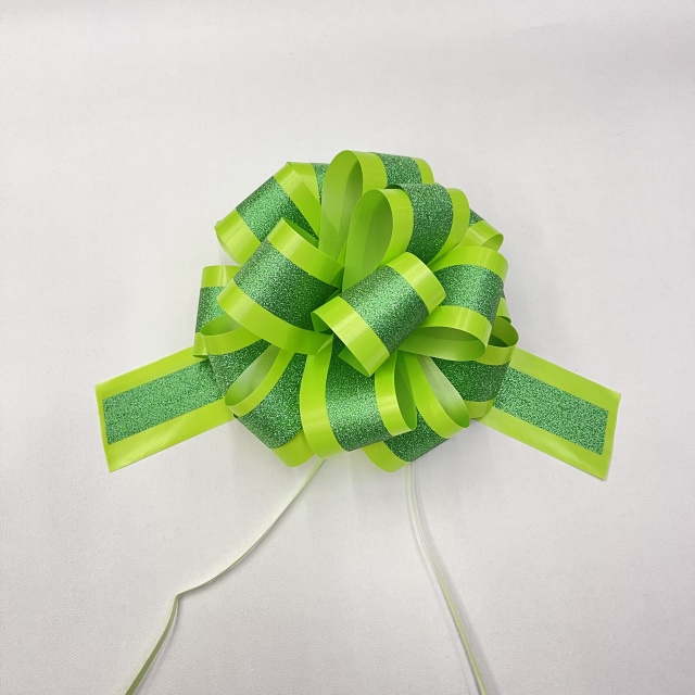 50mm Double-layer Glitter Pom Bows for Premium Sparkling Gift Decorations.