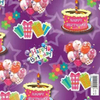 Premium glossy art paper featuring colorful birthday themes and celebration patterns for festive gift wrapping.
