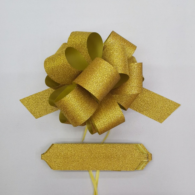 Packvips 32mm Glitter Pom Bows with Full Sparkle Coverage for Eye-catching Gifts.