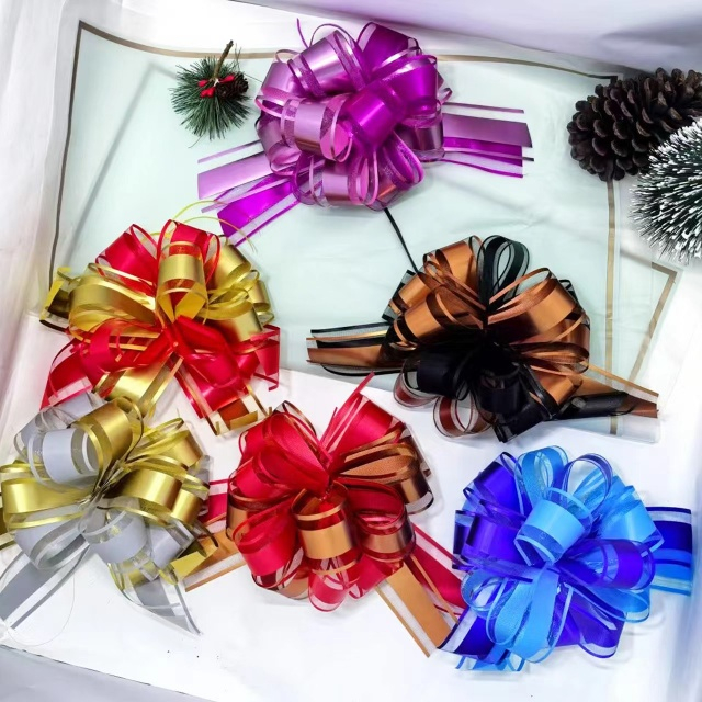 China Supplier Pull Bow Ribbon for Instant Gift Decoration. Easy To Use, Time-saving, And Available in Various Colors And Styles.